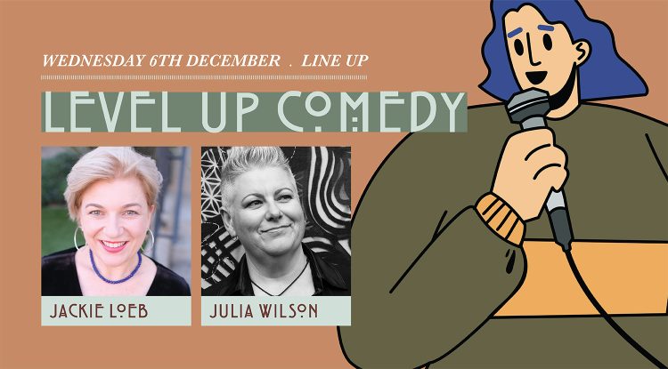 Stand-up comedic woman. Comedy artist. The performance of a female comedian.